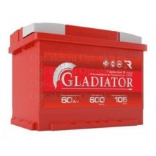 АКБ о.п Gladiator 6CT-60L.600A (242*175*190) 15,2кг.