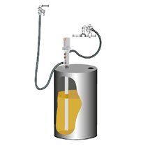 Комплект для откачки масла из бочки 205 л с насосом PM4, коэф. сжатия 51, монтаж на бочку